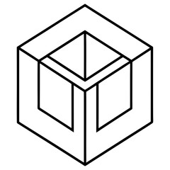 Cube Logo Vector Modern & Cool Art Illustration