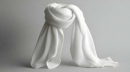 White Fabric Drape Abstract Texture Background