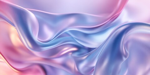 Obraz premium Pastel glass waves. Soft flowing abstract design. Elegant background with serene colors