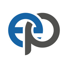 ep letter link logo template