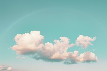 clouds on the sky view, vintage poster, sepia filter, high quality PNG