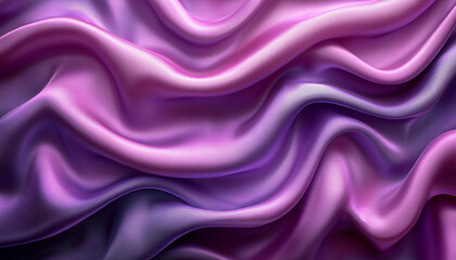 Obraz premium Smooth wave pattern in pink silk elegance flowing generated by AI