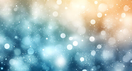 Abstract Bokeh Background with Blue and Orange Tones