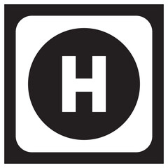 Obraz premium helipad icon simple design