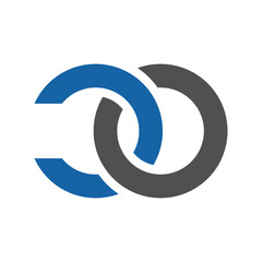 co oc letter link logo template