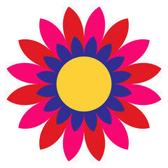 Mexican traditional flower. Ethnic embroidery decoration. Ornate folk graphic, wallpaper element. Festive mexican floral motif. illustration