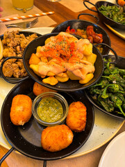 Various delicious spanish tapas