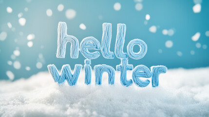 hello winter banner/design/snow/poster