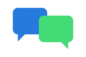 Message bubble chat conversation box. Vector illustration