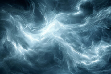 Obraz premium An abstract background with swirling mist and fog in shades of gray and blue, with subtle hints of ghostly faces appearing. Add soft edges and smooth transitions, bokeh effect. 