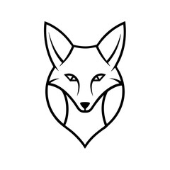 Fox Logo Vector line Art