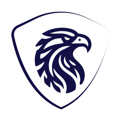 minimalist eagle head lineart vector logo