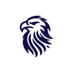 minimalist eagle head lineart vector logo
