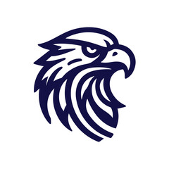 Obraz premium minimalist eagle head lineart vector logo