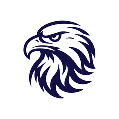 minimalist eagle head lineart vector logo