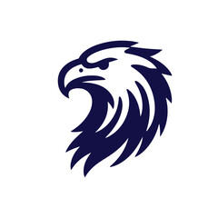 minimalist eagle head lineart vector logo
