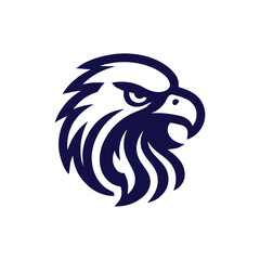 Obraz premium minimalist eagle head lineart vector logo