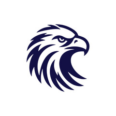 Fototapeta premium minimalist eagle head lineart vector logo