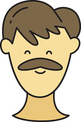 Obraz premium Old Man Character Head Icon