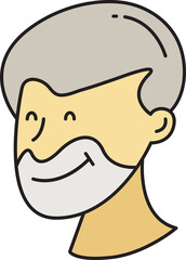 Obraz premium Beard Man Character Head Icon