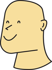 Bald Man Character Head Icon