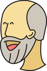 Bald Man Character Head Icon