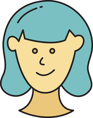 Girl Character Head Icon
