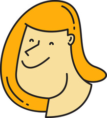 Woman Character Head Icon