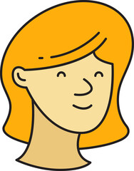 Woman Character Head Icon