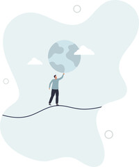 war and invasion danger causing economic and investment risk, nuclear war tension concept.flat design with people.