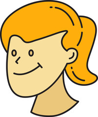 Woman Character Head Icon