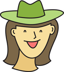 Woman Character Head Icon