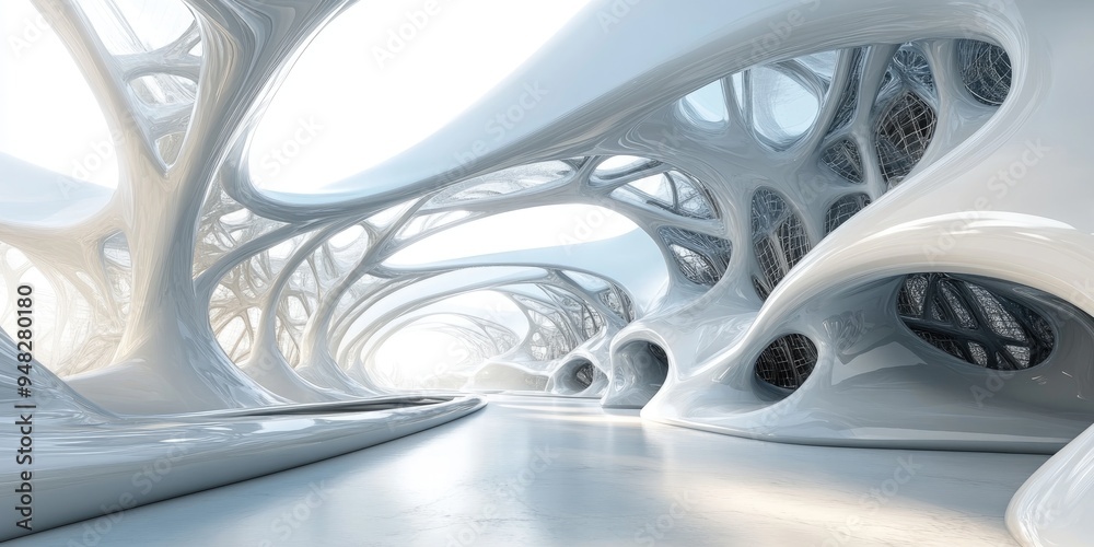 Poster abstract architecture background 3d rendering