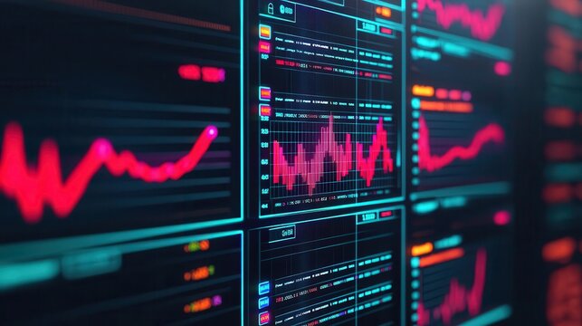 Cyber Monday screen with Exclusive Bargains Low Stock warning, sleek interface, glowing progress bar, anticipation in ecommerce, limited availability