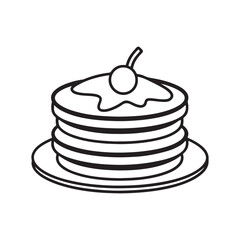 Vector Illustration Celebrating National Pancake Day