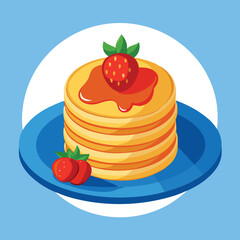 Vector Illustration Celebrating National Pancake Day