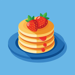 Vector Illustration Celebrating National Pancake Day