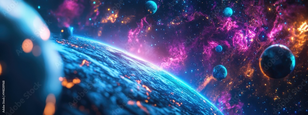 Aufkleber high resolution 3d images showcase planets of the solar system featuring a 3d cartoon rendering of e