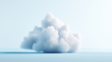 Isolated foggy cloud, soft and mysterious, 3D illustration