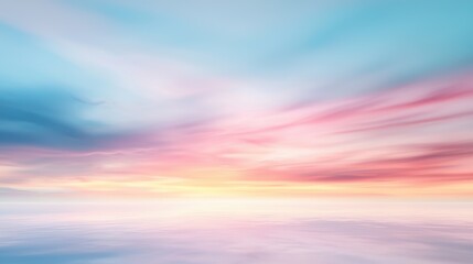 Fototapeta premium Pastel-colored sky at dawn, soft and dreamy, 3D illustration