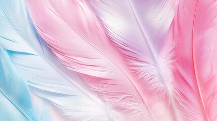 Feather texture, pastel color fusion, soft and delicate, watercolor style
