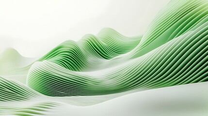 Abstract Green Wavy Pattern Background