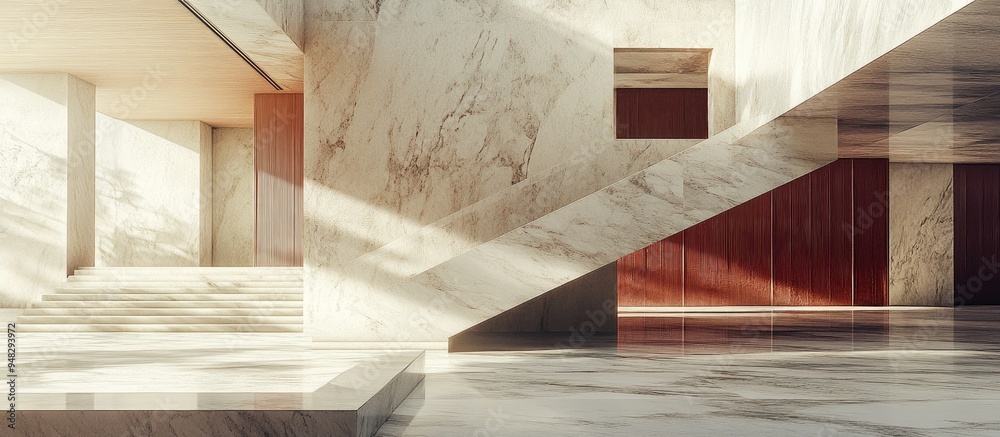 Poster Surreal and Minimalist 3D Architectural Rendering