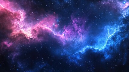 Obraz premium Nebula and gas clouds in a starry space background