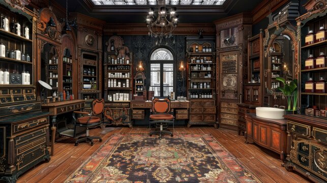 Timeless elegance of a classic barbershop  capturing the essence of traditional grooming culture