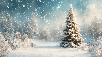 Fototapeta premium Festive backdrop for winter celebrations and holidays
