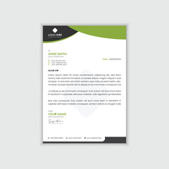 corporate minimalist clean modern letterhead design template