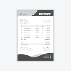 creative corporate modern minimalist invoice design