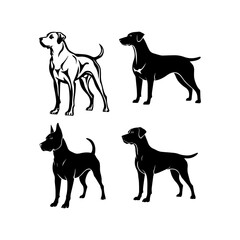 Set of dog's silhouettes,