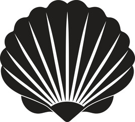 Scallop silhouette Vector art, Scallop silhouette art.